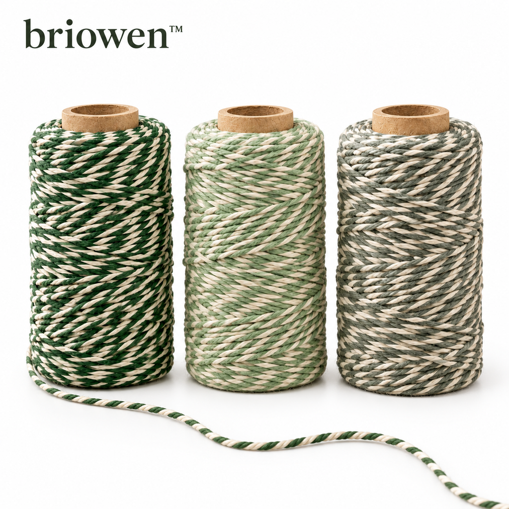 𝐛𝐫𝐢𝐨𝐰𝐞𝐧™ Woodland Cotton Twine and Decorative Gift Wrapping Cord Set