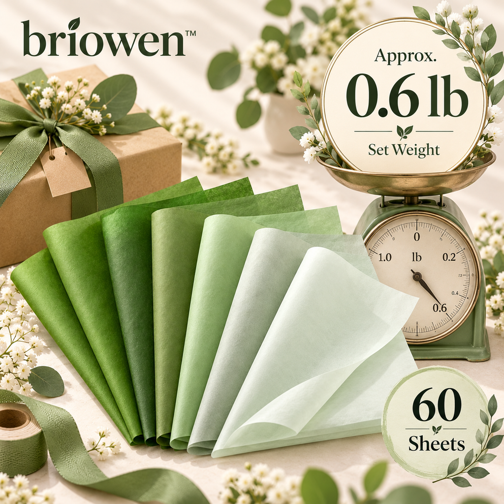 𝐛𝐫𝐢𝐨𝐰𝐞𝐧™ Misty Sage Gift Wrapping Tissue Paper Assortment