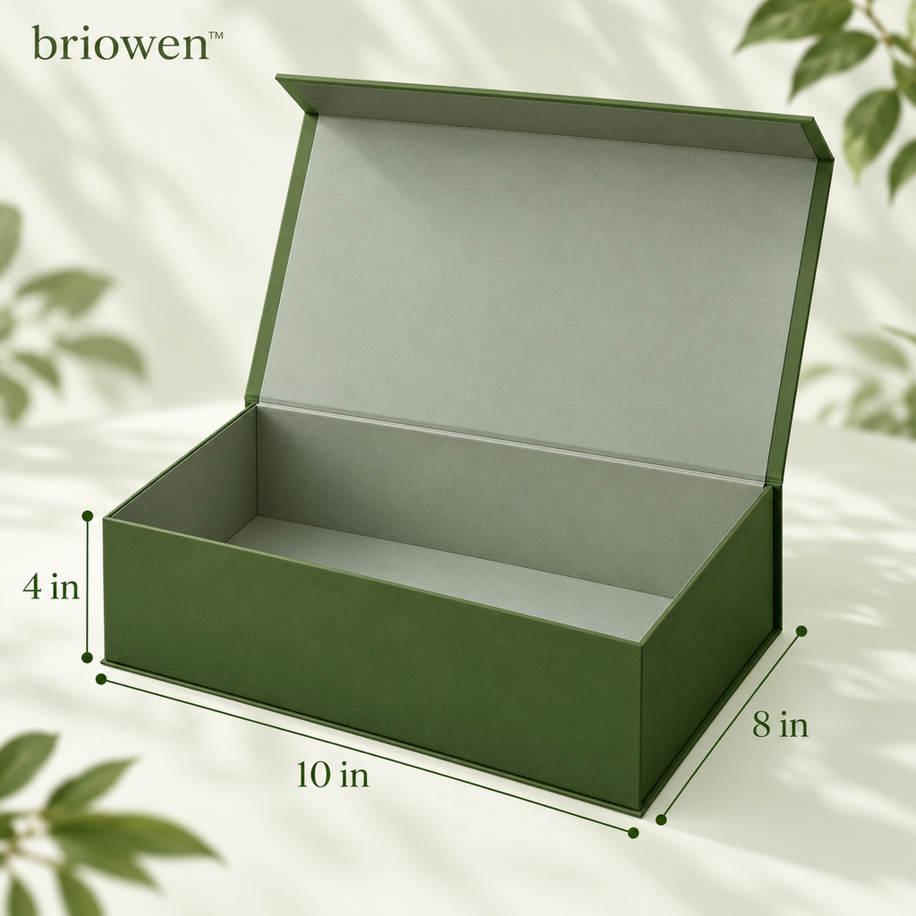 𝐛𝐫𝐢𝐨𝐰𝐞𝐧™ Deep Leaf Magnetic Closure Keepsake Gift Box