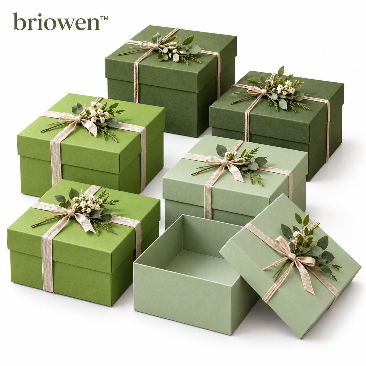 𝐛𝐫𝐢𝐨𝐰𝐞𝐧™ Meadow Fold Gift Boxes with Matching Lids Set