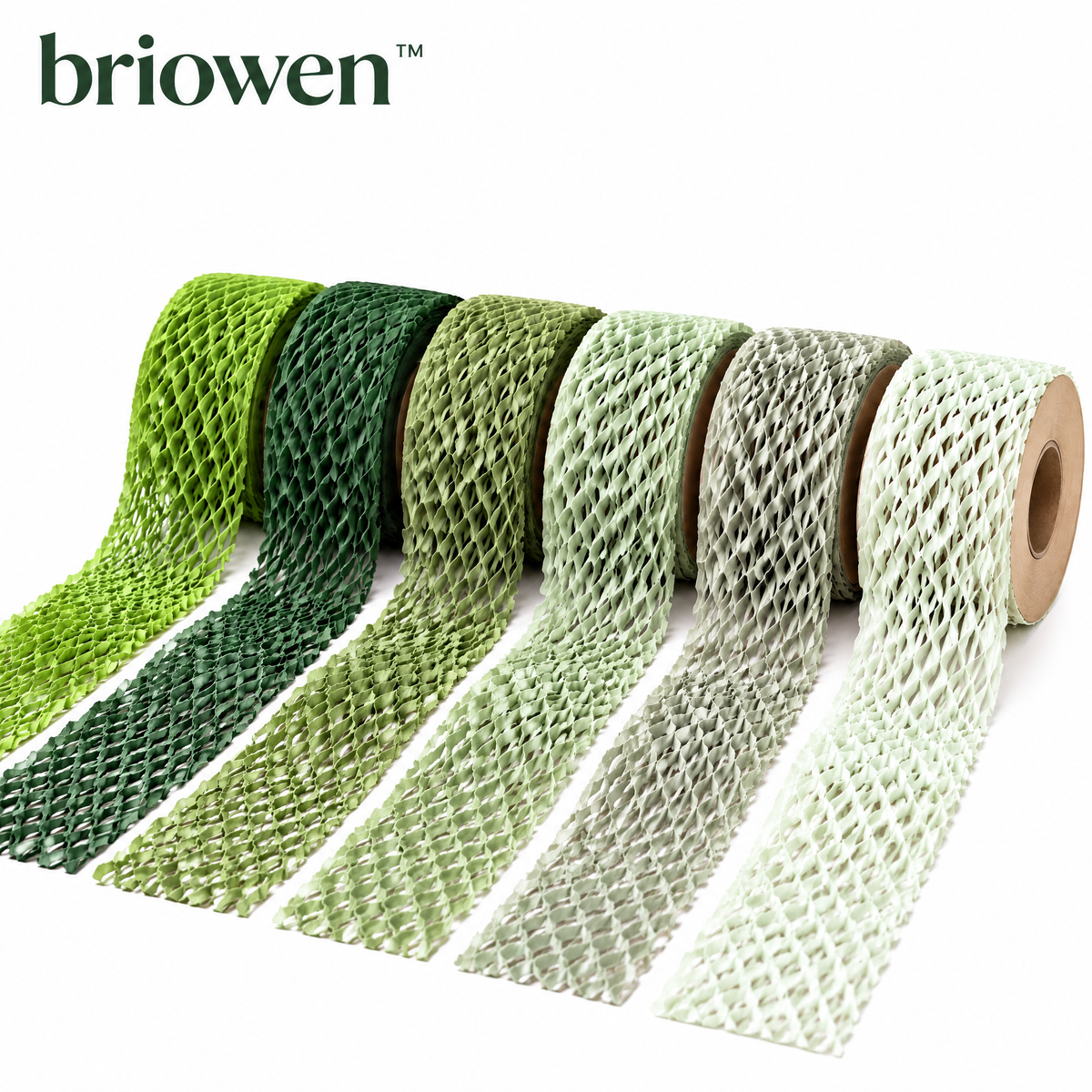 𝐛𝐫𝐢𝐨𝐰𝐞𝐧™ Natural Honeycomb Kraft Paper Gift Wrapping Cushion Roll