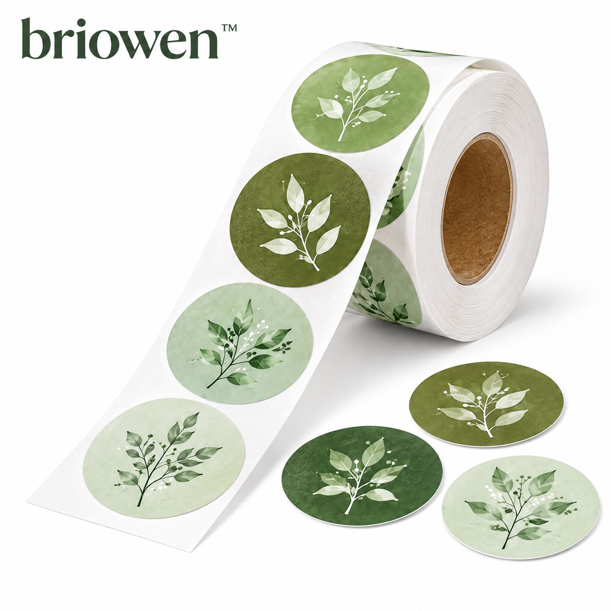 𝐛𝐫𝐢𝐨𝐰𝐞𝐧™ Botanical Leaf Decorative Gift Wrapping Sticker Seals